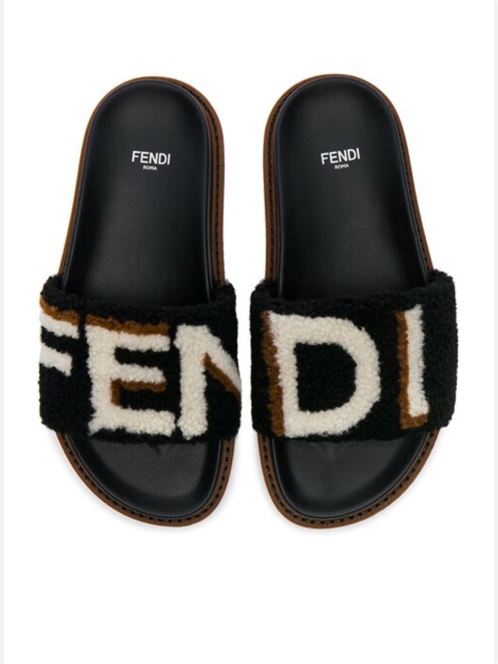 Fendi Shearling Sandals